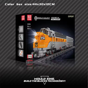 Mould King 12018S World Railway Series~USAEMD F7 Train Building Blocks Model <strong>Toys</strong> MOC Electric RC Railway Building Block Set - Product Image 6