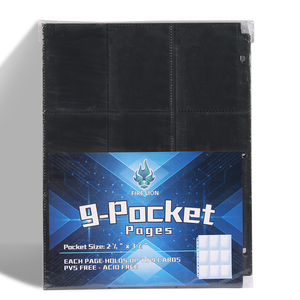 9 cepler siyah kart Binder tek albümü <span class=keywords><strong>TCG</strong></span> oyun kartları tutucu toplayıcı şövale fotoğraf PU deri <span class=keywords><strong>MTG</strong></span> stok