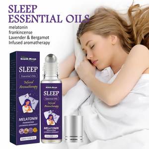 サウスムーンホットセールOemOdmディープスリープは不眠症を和らげます枕エッセンスオイルローラーオーガニックラベンダーベルガモットスリーピングセラム