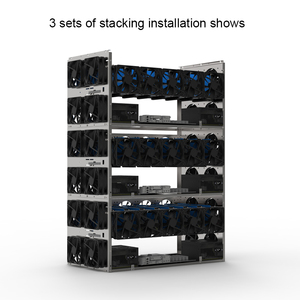 Yeni 2021 İstiflenebilir 6/8/10 GPU yuvaları açık hava raf bilgisayar Rig çerçeve çoklu sabit sürücü rafı anakart Disk şasi - Product Image 6