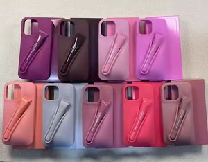 Hailey Ins <strong>Style</strong> Phone Case Lipstick with Box for <strong>Apple</strong> Models 12 13 14 15 16 Plus 3D Silicone Cover with Storage Shockproof - Product Image 1
