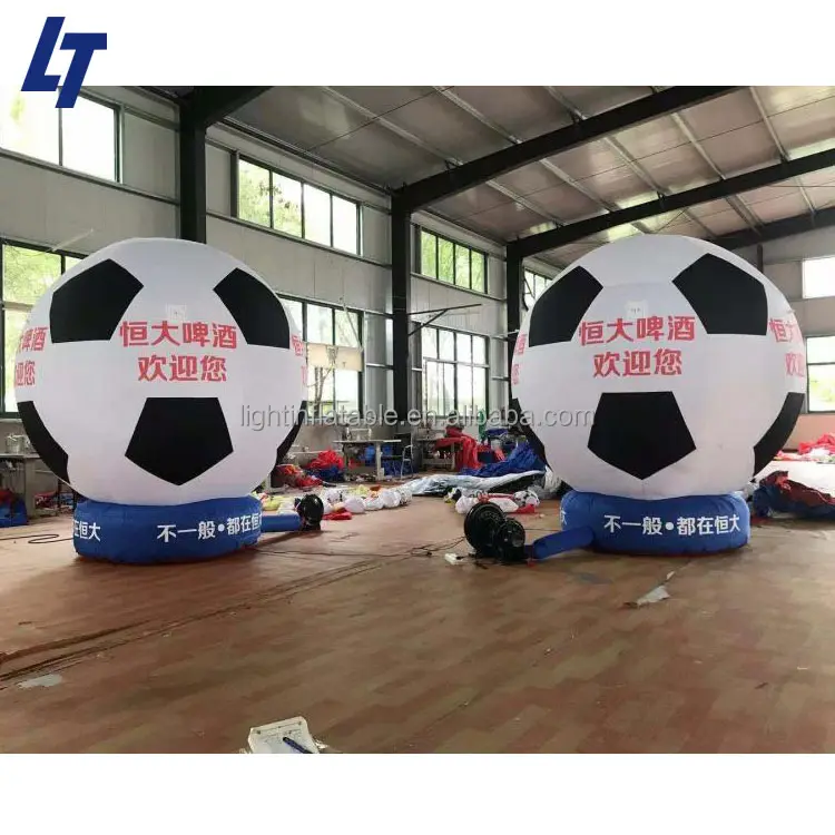Bola gigante leve para futebol, enfeite inflável ao ar livre para arte h801