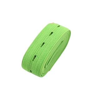 Cinta elástica de poliéster de punto personalizada con ojal, cinta elástica de ojal suministrada de fábrica - Product Image 3