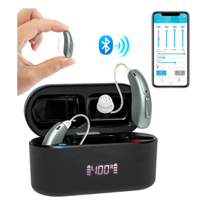 سماعات أذن طبية رقمية BTE قابلة لإعادة الشحن من المصنع مباشرة بـ 16 قناة مع تحكم عبر تطبيق الهاتف وكسب صوتي عالٍ - Product Image 1