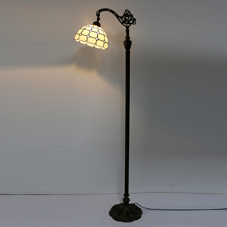 LongHuiJing 10Inch European tulip lampshade floor Lamp Living Room reading lamps Art stained glass floor lamps