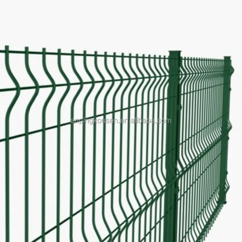 Alambre de cercado ecológico con diseños de poste PVC recubierto 3x3 4x4 cerca de malla de alambre soldado galvanizado 3D
