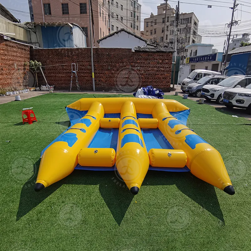 Inflatable Flying Fish Water Sea Games Floating Banana Boat 6 Persons/Seats Kayak Inflatable Towable Fishing Boat