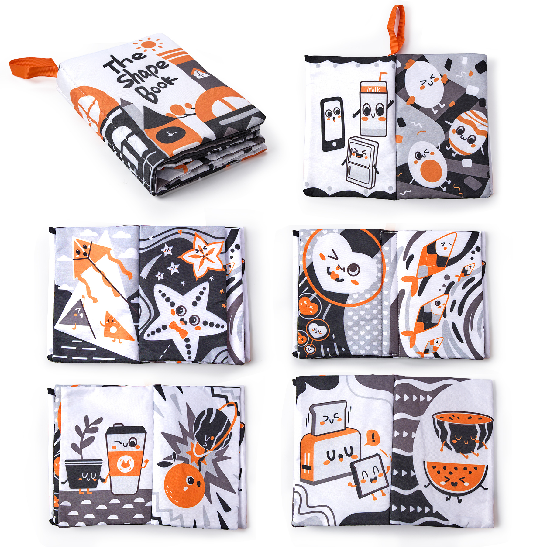 TM267-B Black & White Book Shape