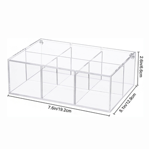 Rectangle Clear Acrylic Clip Storage <strong>Box</strong> With Lid Custom Acrylic Jewelry Display <strong>Box</strong> for Home - Product Image 4