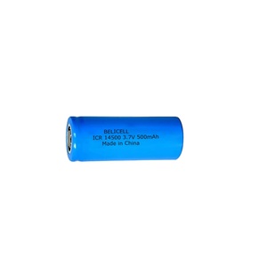 Icr 3.7 lityum iyon şarj edilebilir pil 500 mah AA boyutu 3.7v 14500 Li-Ion pil hücresi RC oyuncak araba - Product Image 1