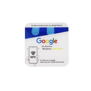 Mẫu Có sẵn Tùy chỉnh NFC sticker RFID Bảng menu thẻ Acrylic xem xét Thẻ NFC menu đứng Google xem xét thẻ - Product Image 3