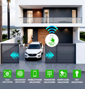 Cổng nhôm tự động điện tùy chỉnh thiết kế trackless treo ngoài trời cổng hàng rào - Product Image 6