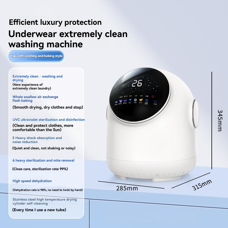Combo lave-linge-essoreuse-sèche-linge whiteGQ-26T / Tension universelle 110-220V