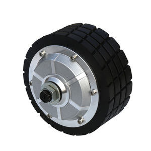 Low Speed High Torque 4.5inch 150kg Load 24V 300RPM 1024PPR <strong>Encoder</strong> Electric Scooter DC Hub Servo Wheel Motor for Delivery Robot - Product Image 1