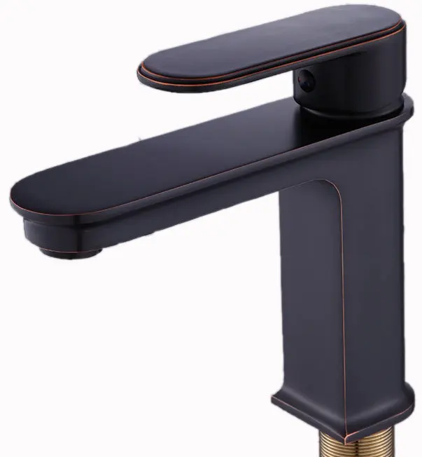Nuovi rubinetti di lusso in stile europeo da bagno rotondi serie completa di miscelatore per lavabo in bronzo con sfregamento dell'olio con certificato cUPC e CE