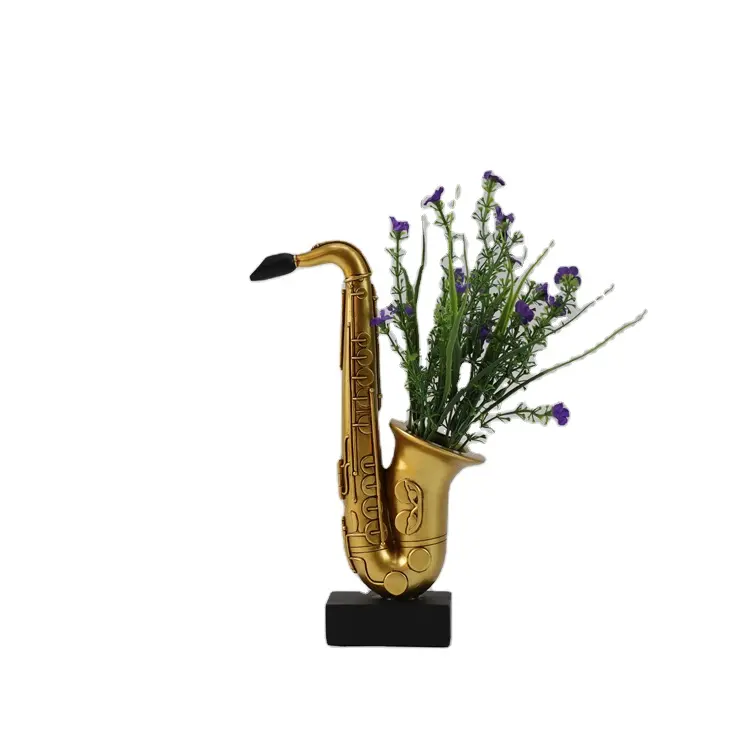 Accueil Bar Vitrines Cave à Vin Rétro Nostalgie Modèle Saxophone Arrangement floral pour Saxophone