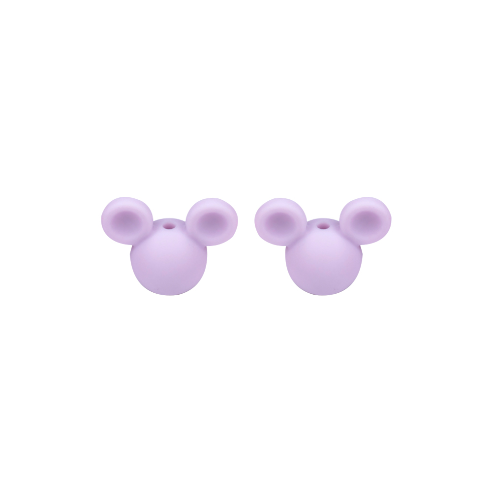 Tête de souris Perle focale Lilas Violet SA44