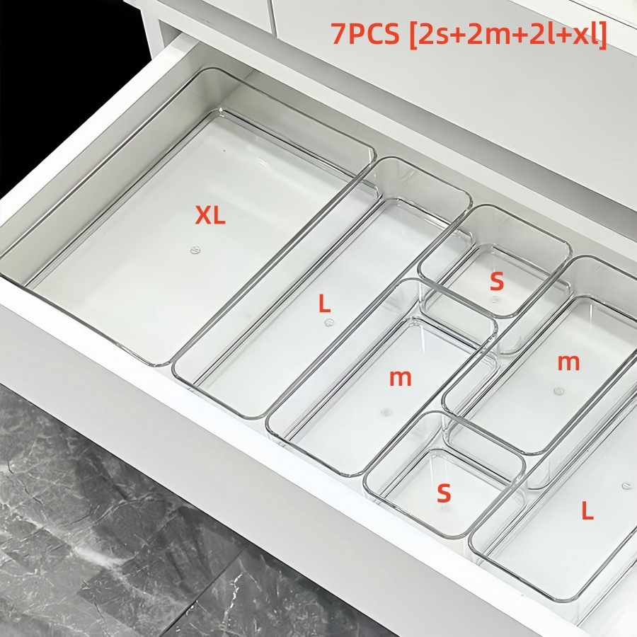 Transparent 7-piece set (2S, 2M, 2L, XL)