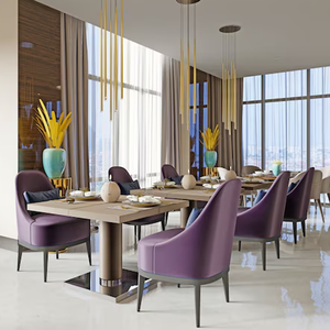 Diseño natural moderno simple personalizado 3D Max Rendering Plan Mesa de restaurante Espacio de comedor Diseño interior arquitectónico - Product Image 4