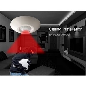 12V Wired PIR Motion <strong>Sensor</strong> Ceiling Detector 360 Degree Infrared Movement <strong>Detection</strong> N.O N.C Signal Output Link Wire Alarm <strong>System</strong>