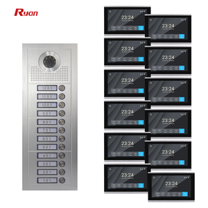 Sistema de intercomunicación de 4 vías, intercomunicador multipuerta para apartamentos, vídeo de 4 cables