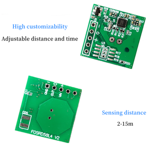 Módulo de sensor de radar de movimiento de microondas de inducción inteligente de baja potencia 5,8 GHz para detección de posición y movimiento