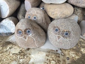 Tự Nhiên Cobble Pebble Sông Đá Đá Nhỏ Owl Bức Tượng Chạm Khắc Cho Vườn Ngoài Trời Trang Trí Hoặc Đồ Trang Trí Thủ Công Mỹ Nghệ - Product Image 4