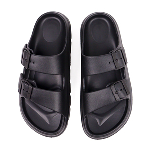 Happyflops 사용자 정의 로고 클라우드 슬라이드 베개 슬리퍼 오픈 발가락 더블 버클 두꺼운 바닥 에바 폼 정전기 방지 여름 목욕 슬리퍼 - Product Image 4