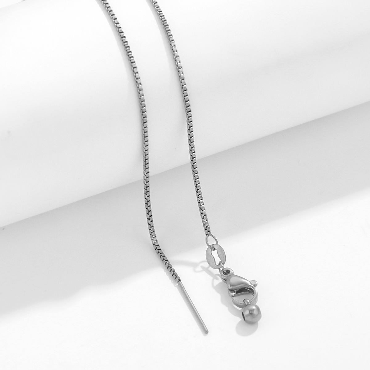 Cadena de plata-caja