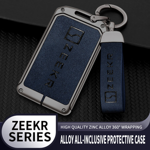 เคสกุญแจรถหนังโลหะผสมสังกะสี,ดีไซน์ใหม่สำหรับ ZEEKR 001พวงกุญแจตัวป้องกันแบบไม่ใช้กุญแจ - Product Image 4