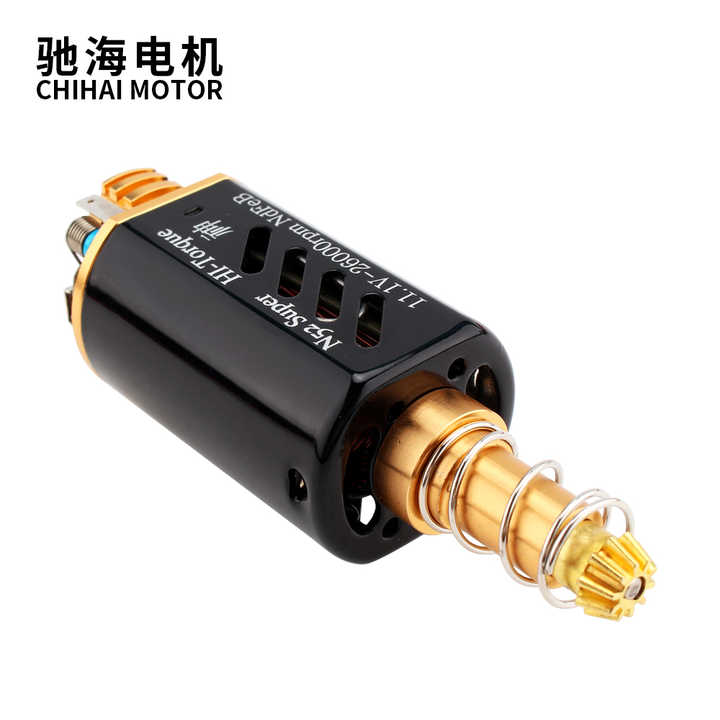Chihai Motor CHF-480WA-N52-7021T Nd-Fe-B M180 High Torque Heat Dissipation Type Motor Ver.2 Gearbox Long Axis for Airsoft AEG