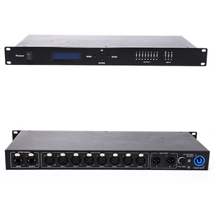 ตัวขยายเครือข่าย8ทางพร้อมช่อง4096 8X512ช่อง artnet ไปยังโหนด DMX สำหรับไฟ DJ 220V โซลูชันตัวควบคุม LED