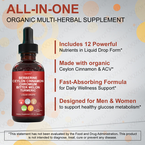 CC OEM bán buôn berberine chất lỏng giọt 60ml Ceylon quế crom mướp đắng cho lượng đường trong máu hỗ trợ insulin Độ nhạy - Product Image 5