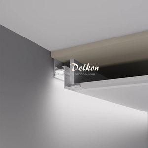 51*40mm alçıpan tavan köşe kenar kaplama aydınlatma alçıpan alçı alüminyum LED kanal profili mimari - Product Image 3
