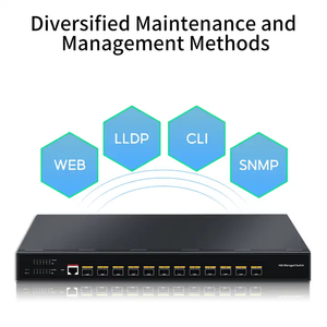 Conmutador Ethernet 10G Conmutador gestionado 12 SFP 10g Conmutador de red SFP óptico de 12 puertos con QoS/VLAN/IGMP/DHCP 1U Montaje en rack - Product Image 3