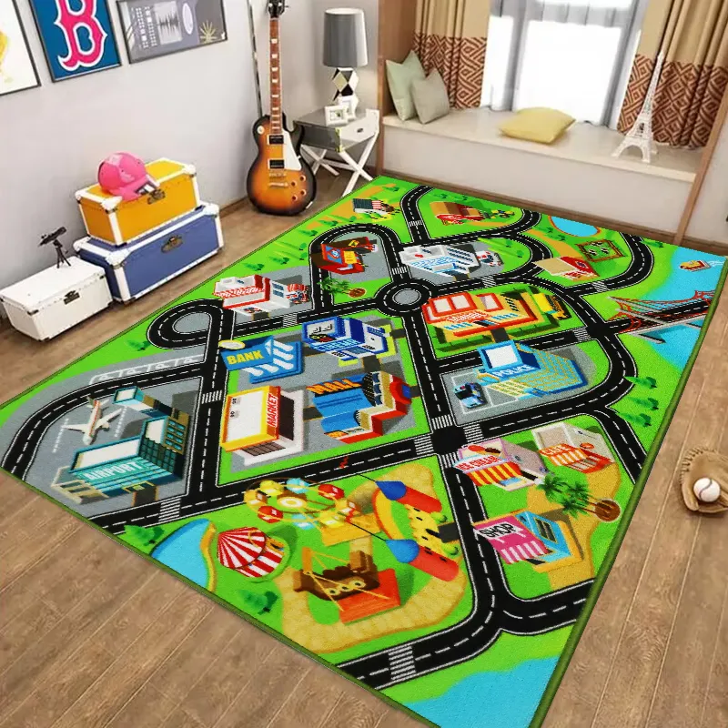 Children's Super Soft Latex Bottom Kids playmat carpet Cute Baby room rugs For Kids