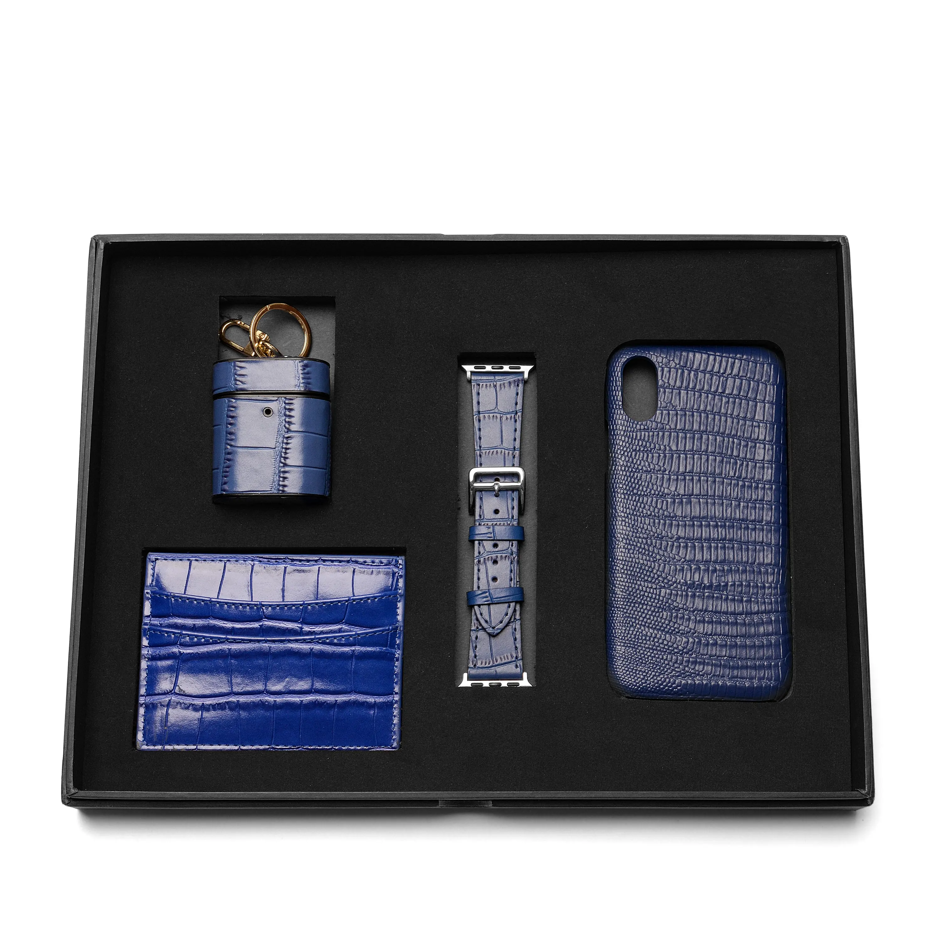 Ysure conjunto de capa de celular, produto de luxo de couro genuíno de crocodilo, combinação de designer para iphone 14, logotipo personalizado