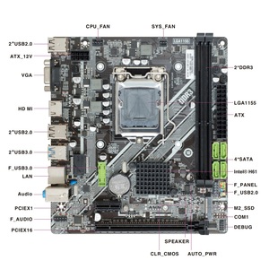 B75 H61 scheda madre Desktop USB3.0 LGA 1155 M.2 NVME DDR3 scheda madre del Computer Micro ATX per Intel Core 2nd/3rd gen direct factory
