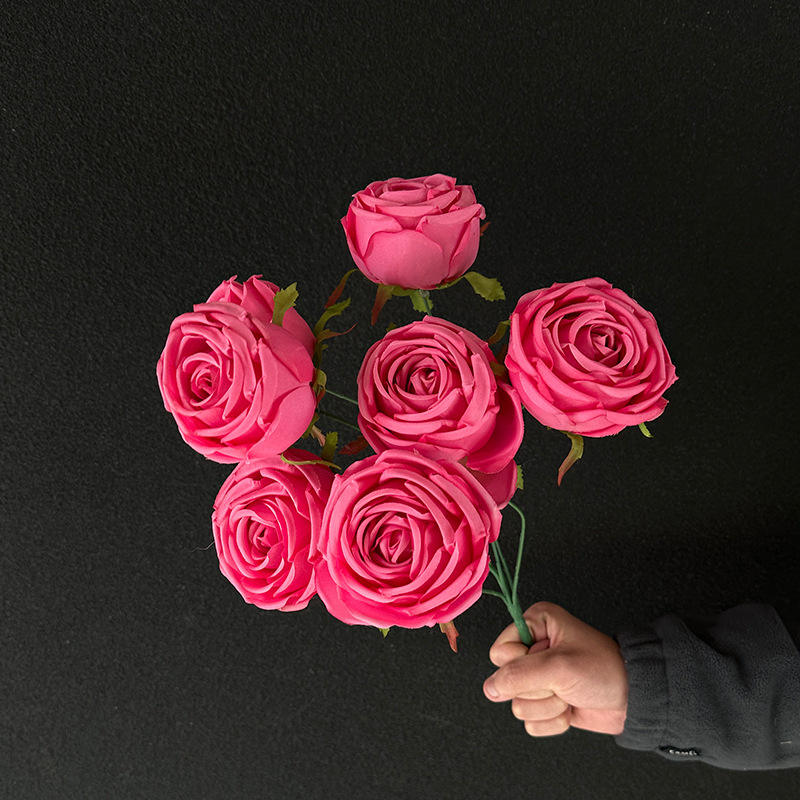 Rose pink 7-head princess rose