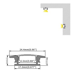 1707A ไฟเส้น LED สำหรับแถบไฟ LED สีดำปรับแต่งได้แถบไฟ LED บางเฉียบแบบเชื่อมต่อได้ - Product Image 2