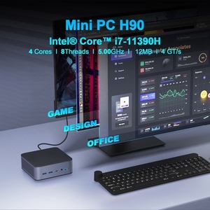 Promotion GXMO H90 Windows 11 Intel <strong>Core</strong> I7 11390H up to 5.0GHz <strong>Processor</strong> Mini PC <strong>Computer</strong> 16GB+512GB Support Three Screens - Product Image 2