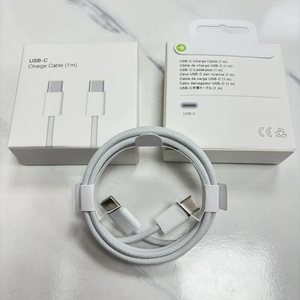 Cable trenzado C a C Cable de datos de carga rápida de tipo C a tipo C para cable de tipo C a tipo C de Phone15 - Product Image 1