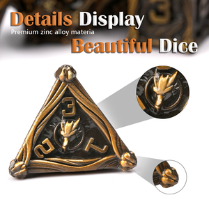 D & d Metal zar seti DND RPG oyunu 7 adet Polyhedral Metal zar seti masa oyunu Dnd zar seti - Product Image 2