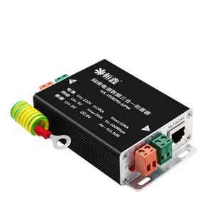 Control de datos de potencia de red metálica de monitoreo 3 en 1 SPD Red Pararrayos Protector contra sobretensiones para sistema CCTV - Product Image 1