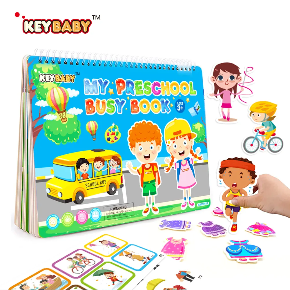 My Preschool Busy Book English Montessori Educational Felt Busy Activity Learning toys Baby Quiet Books for Kids Printing