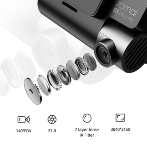 גרסה גלובלית עבור 70mai a800s A00s מצלמת מקף 4k adas שליטה app gps baps מסך סוג מובנה מכונית שחור תיבת מקליט dvr מקליט - Product Image 4