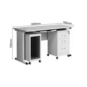 Modernes Design Stahl Büro tisch Einfache Montage Metall Computer Schreibtisch mit Cabrio Schubladen Schlösser für zu Hause oder in der Schule - Product Image 1