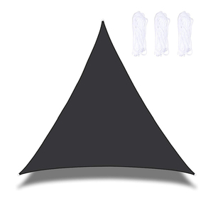 Kommerzielle schwarze Outdoor-HDPE-Dreieck Terrasse benutzer definierte Sonnenschutz Segel Dreieck Stoff Schatten Baldachin