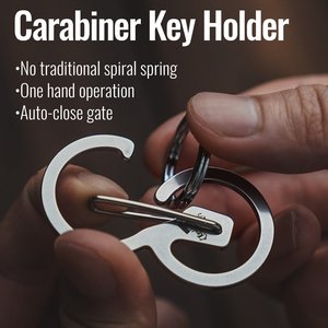 KeyUnity KS01 hızlı bırakma anahtarlık çantanıza klip, B şekli anahtarlık EDC aracı 420 paslanmaz çelik - Product Image 4