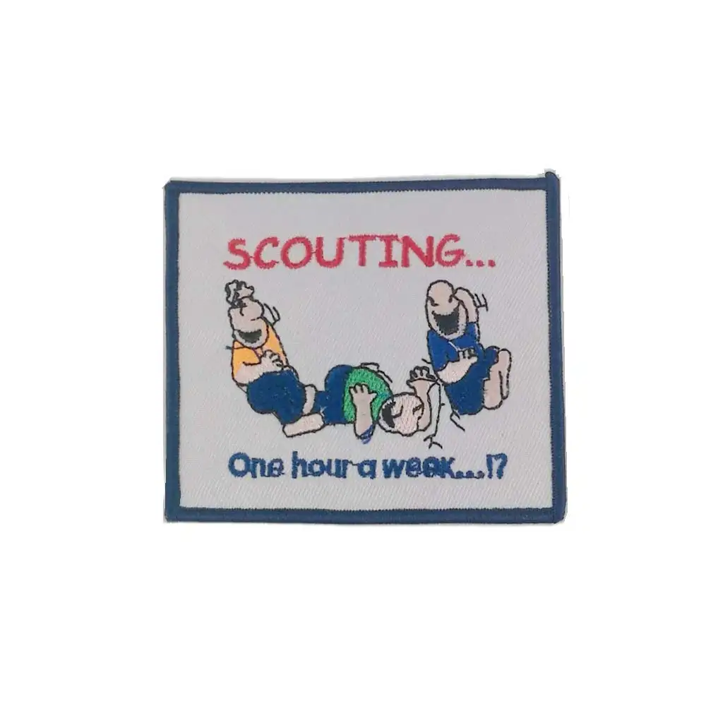 Boy Scouts Scouting un'ora alla settimana Meme ricamato in ferro su cucire su toppa ricamata